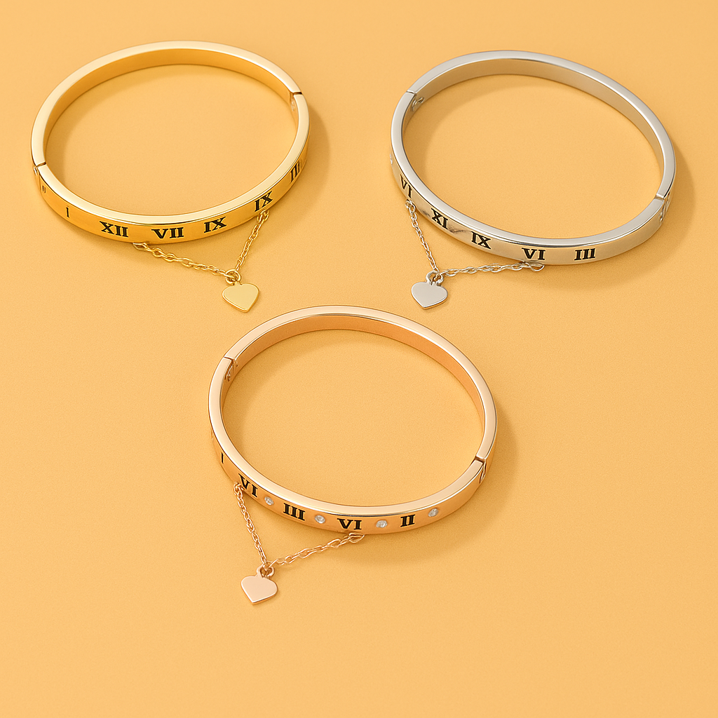 Elegante Romeinse Digitale Liefdesbedelarmband voor Vrouwen