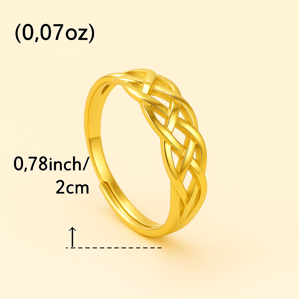 Elegante Gevlochten Ring – Stijlvol Design voor Dames