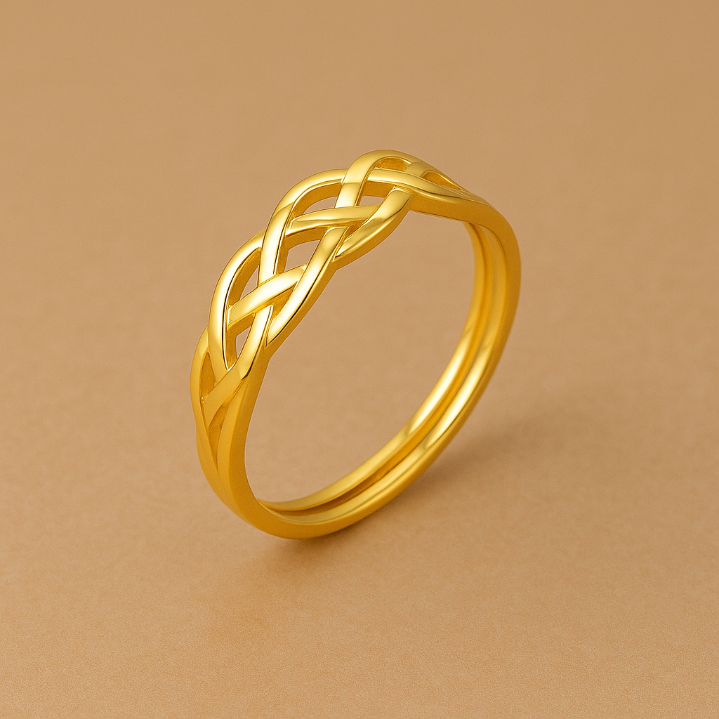 Elegante Gevlochten Ring – Stijlvol Design voor Dames