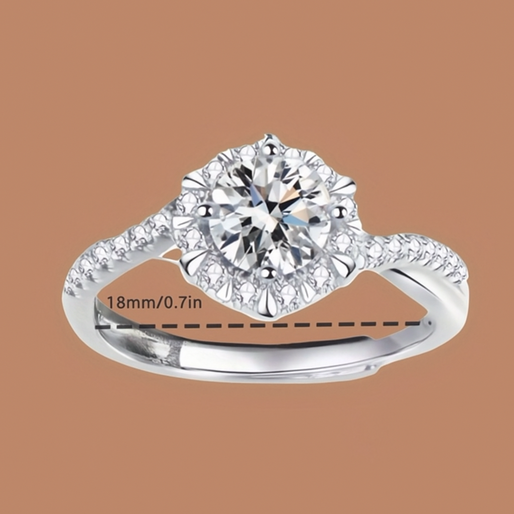 Lara Verstelbare Hartvormige Edelsteenring