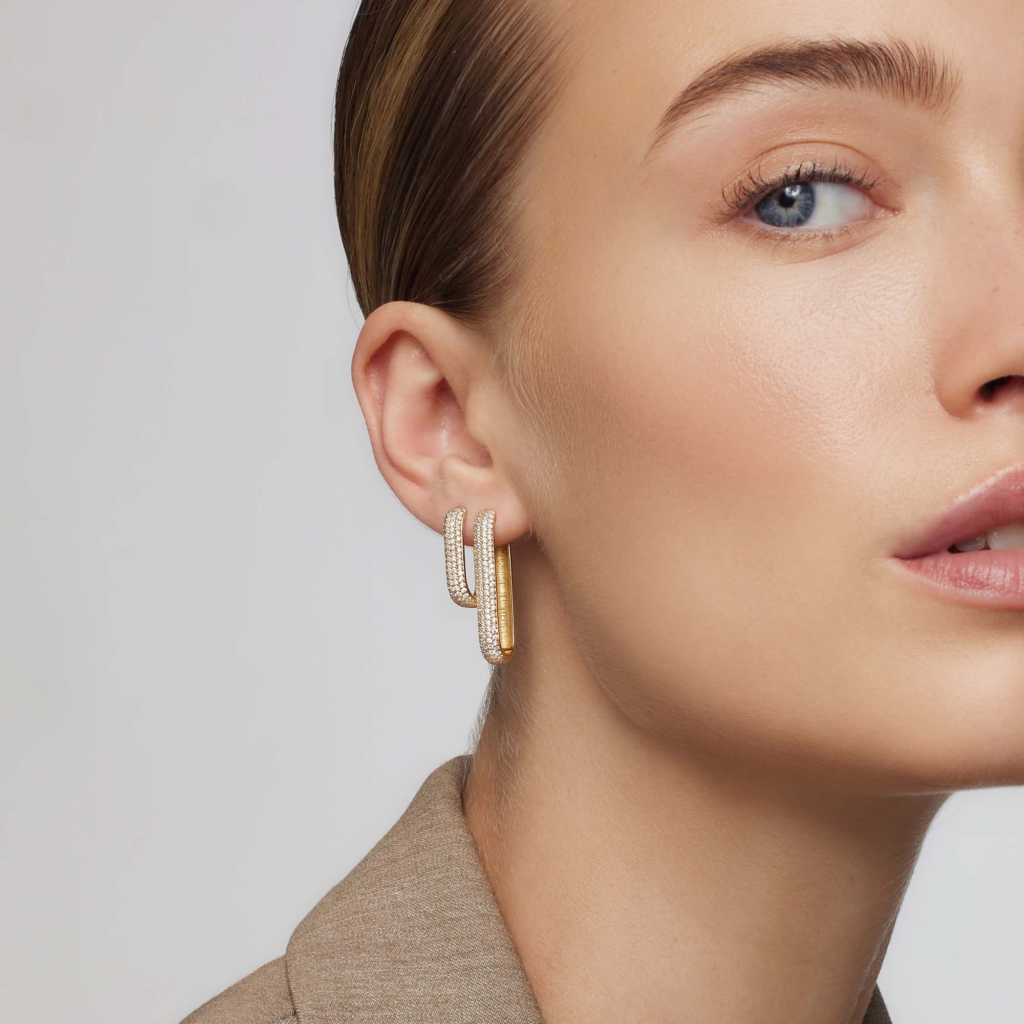 Icon Pavé Hoops | 18k Goud