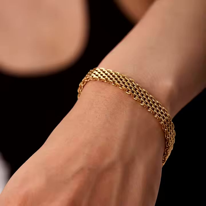 Imara gouden schakelarmband