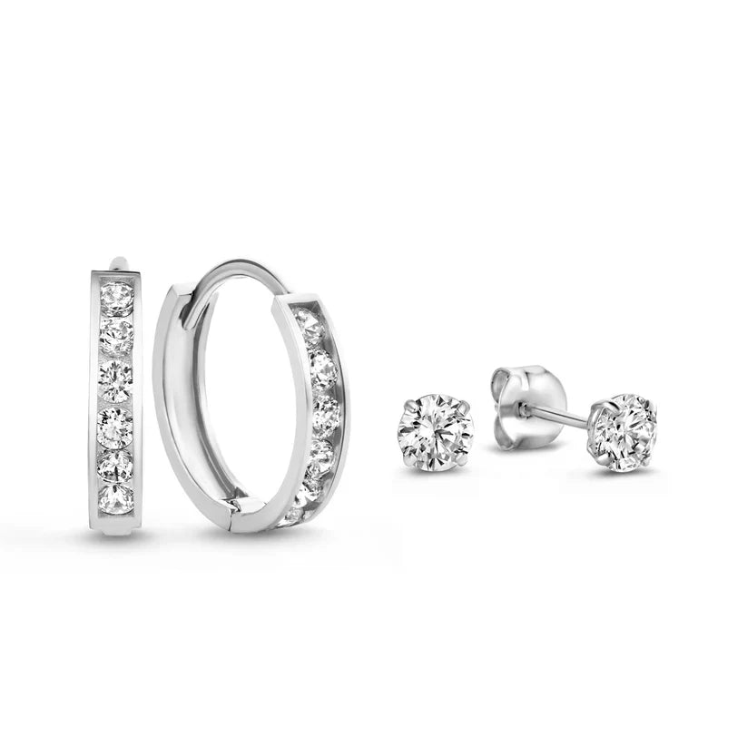 Dara Brillane Stenen Oorbellen Set | 14k Goud