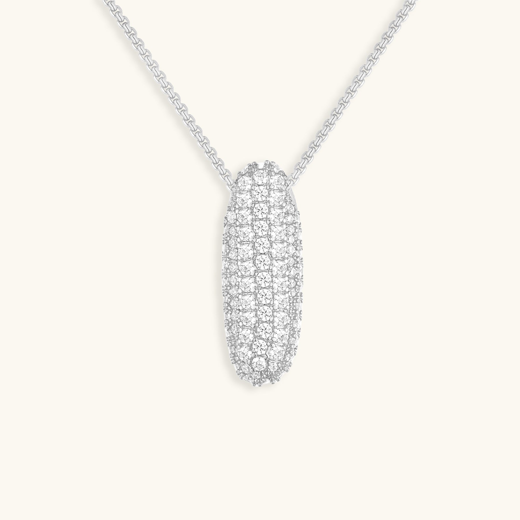 Bubbel initiaal diamanten ketting