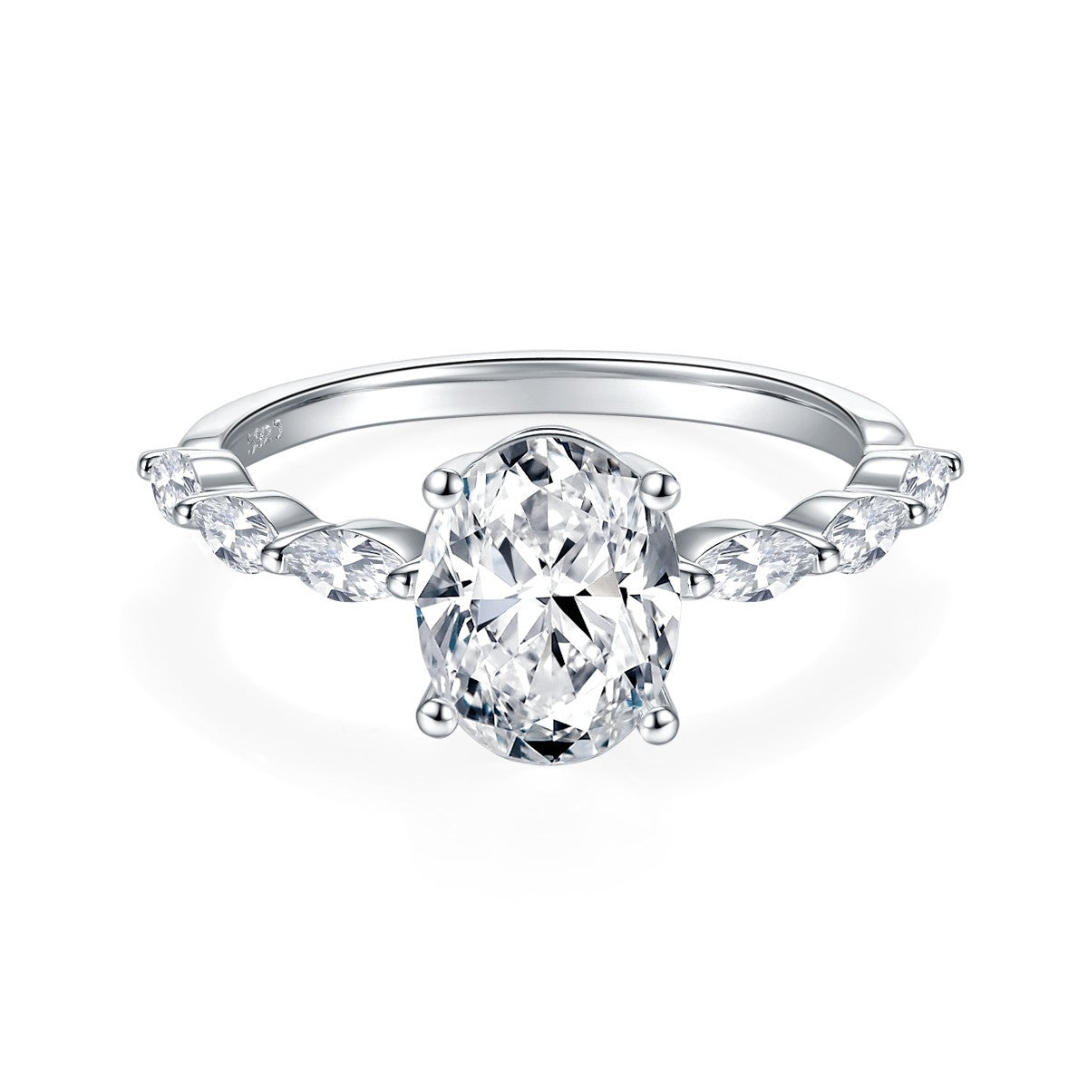 Ovaalgeslepen 1-karaats lab-grown diamanten ring