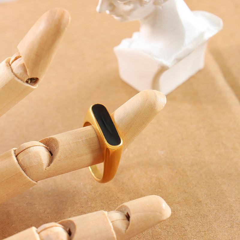 Brenda Gouden Onyx Ring