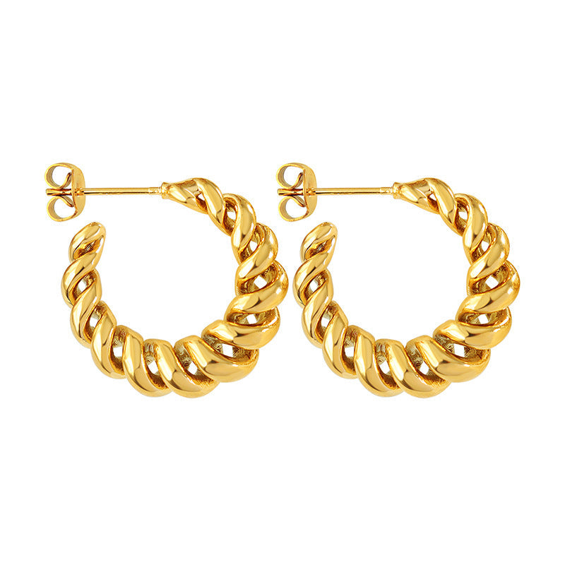 Aurum Gouden Twist Oorbellen