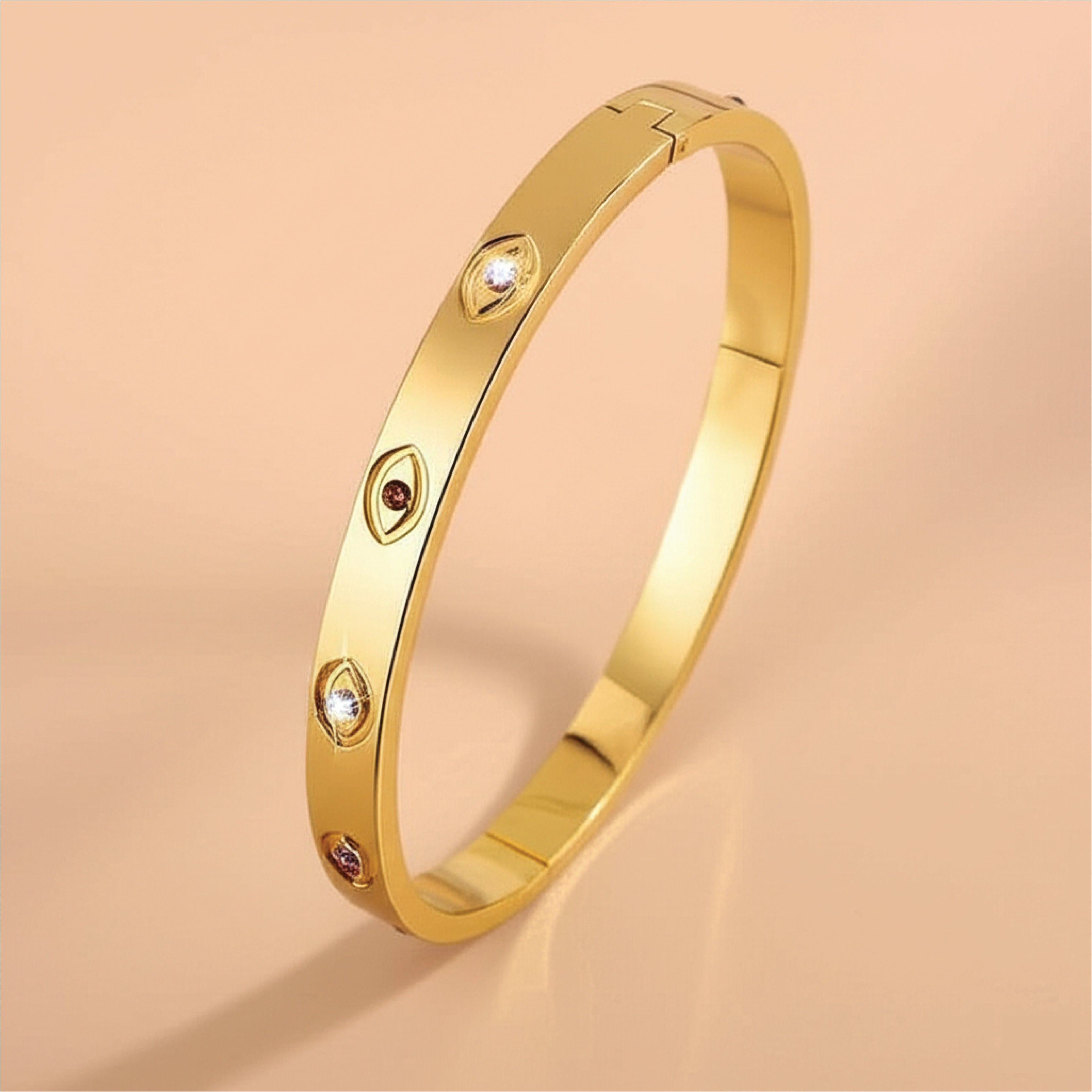 Tiziana Lazzari | Elegante Witte 16k Gouden Armband