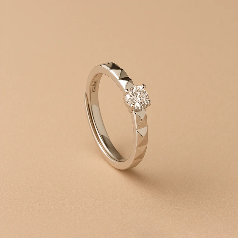 Simone Favreau Ring in Gepolijst 14K Witgoud