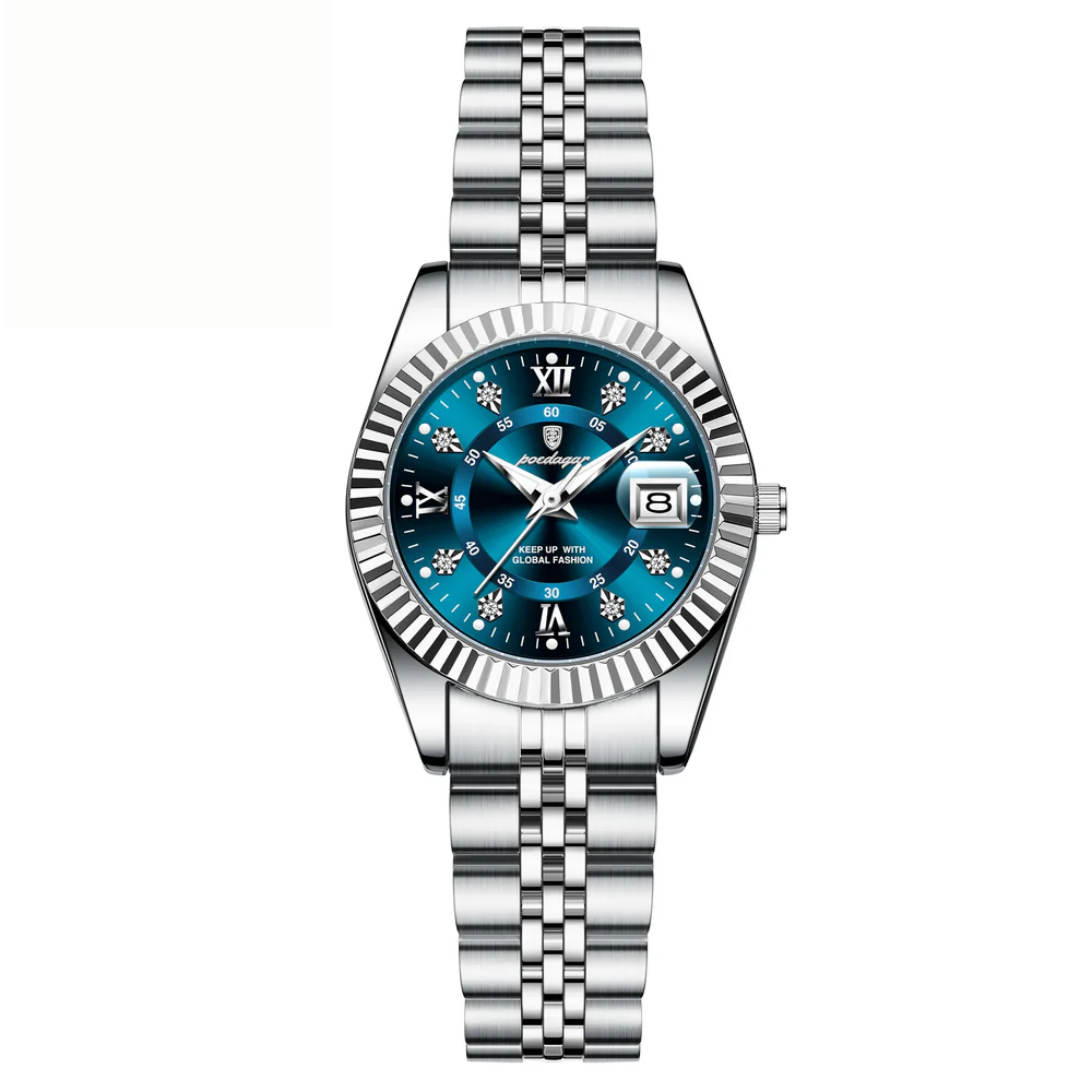 Vrouwen Waterdichte lichtgevende roestvrij staal Quartz horloge