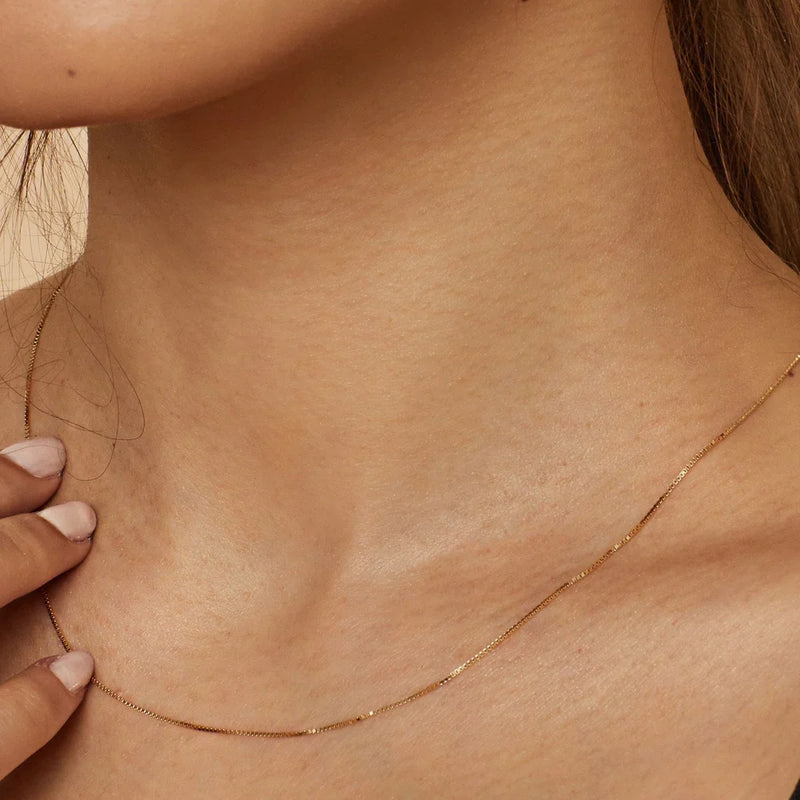 Bodega Box Ketting in 18k Goud