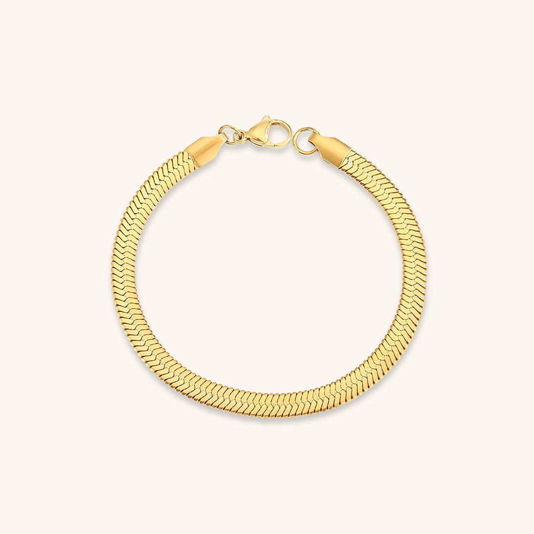 Vida Gouden visgraat armband