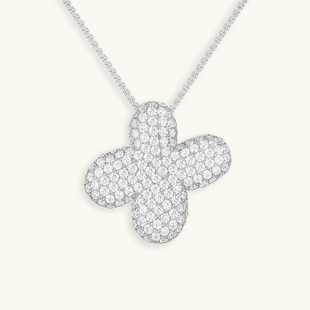 Bubbel initiaal diamanten ketting