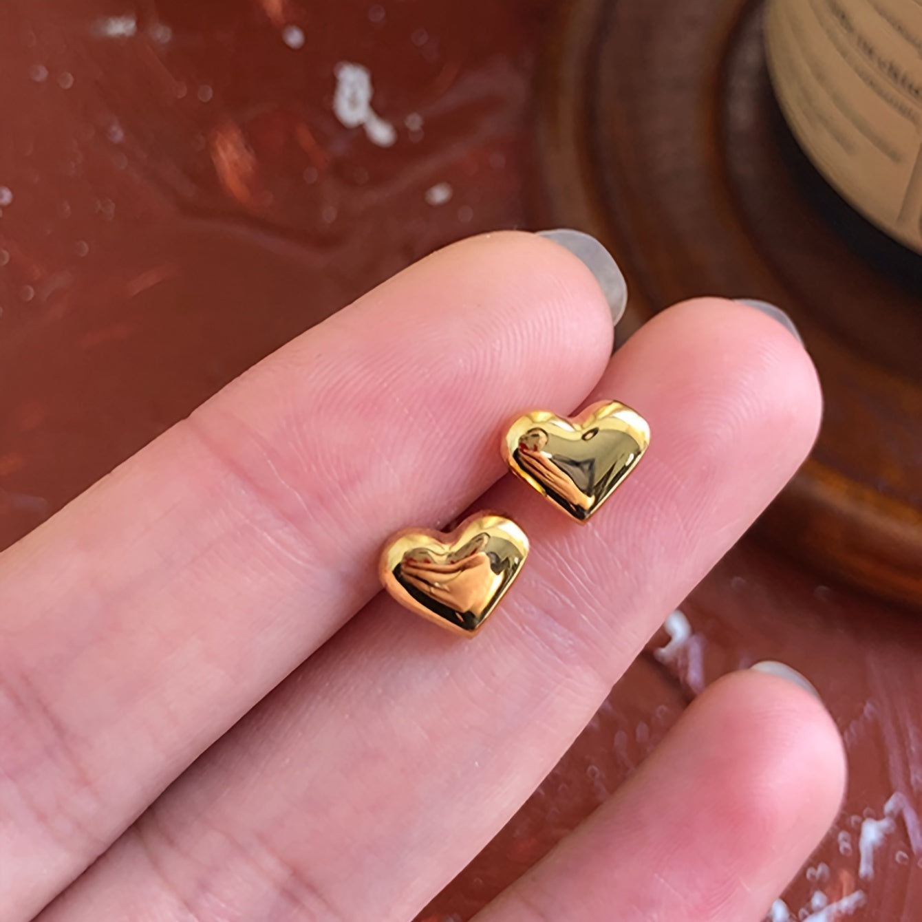 Gouden Hartslagen Minimalistische Stekertjes voor Dagelijkse Elegantie