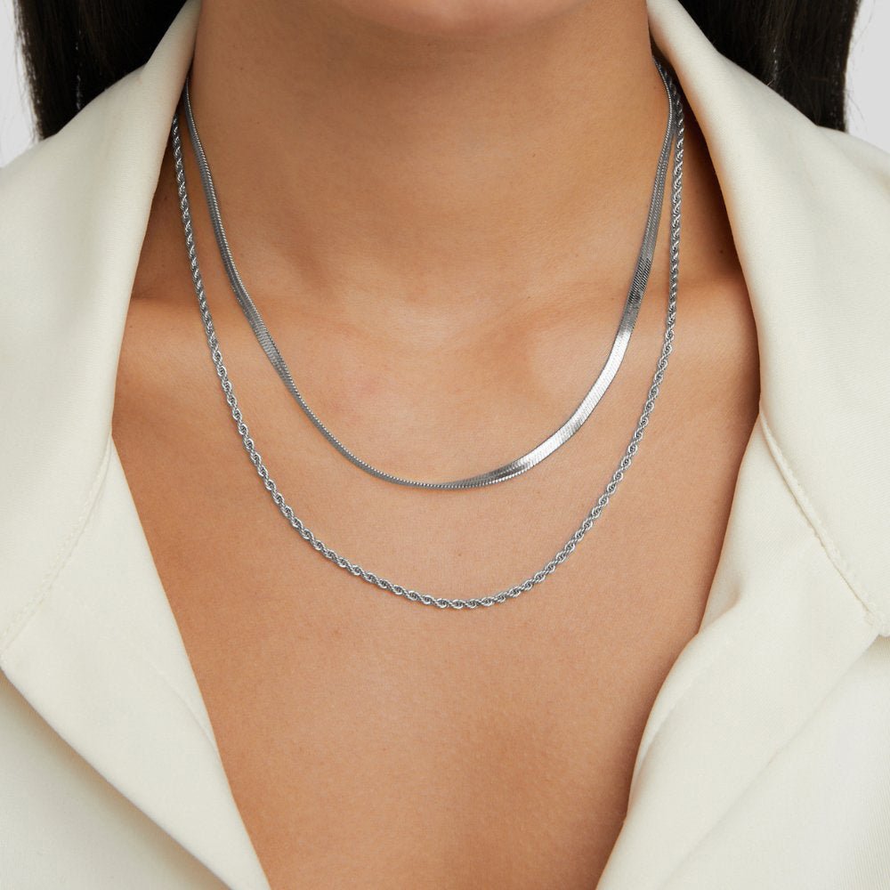 Alexandra – Zilveren Laagjesketting