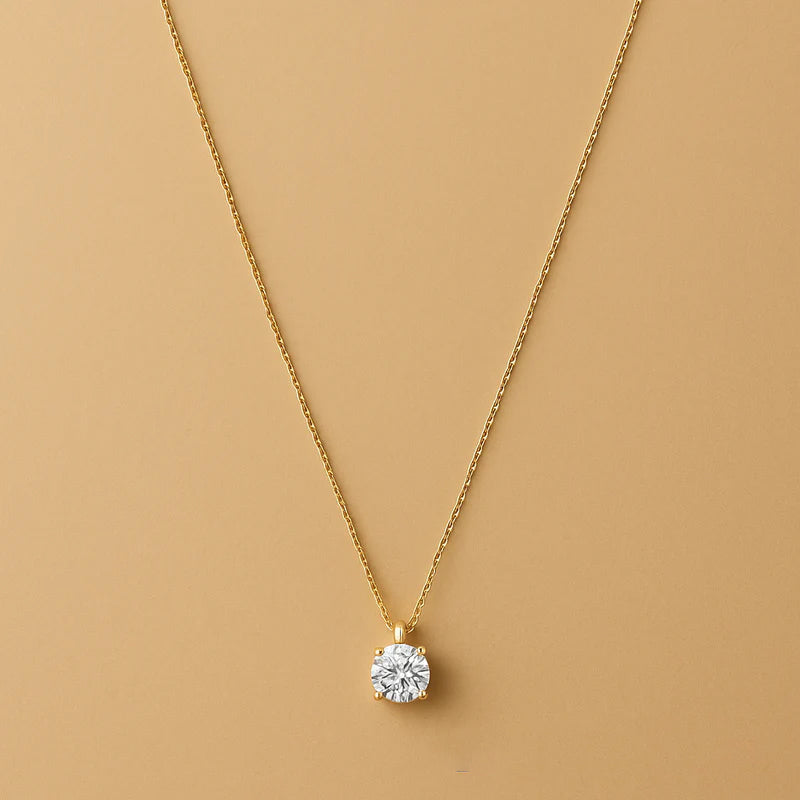 Cléa Hanger | Sprankelende Moissaniet in 14k Goud