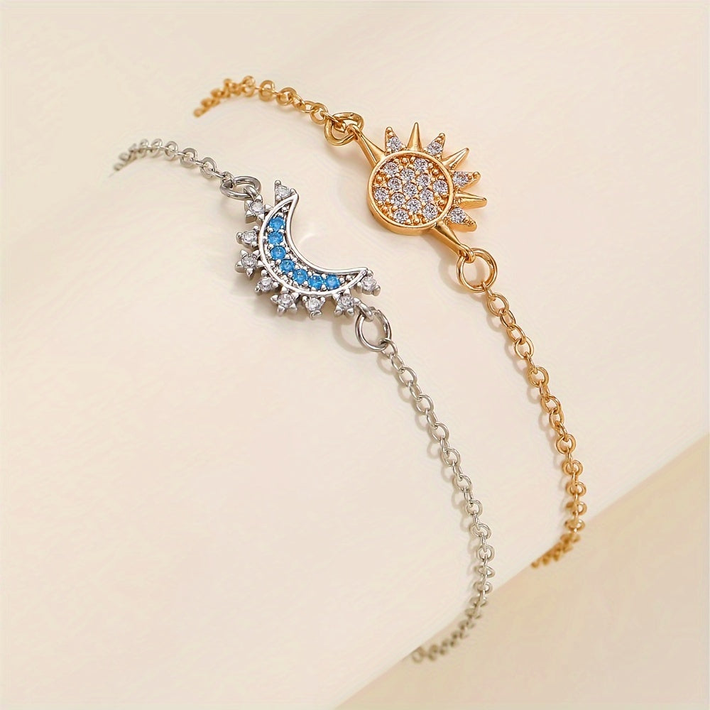 Creatieve Zon & Maan Armbandenset voor Stelletjes