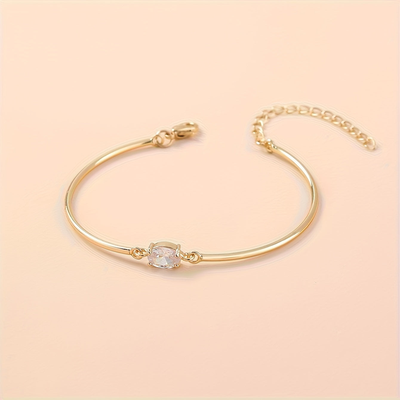 Elegante Ovale Cubic Zirkonia Armband voor Dames