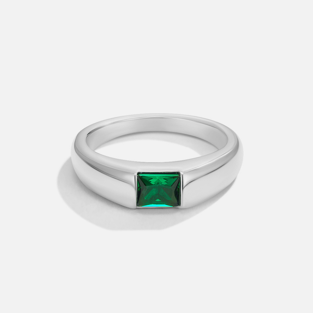 Ember – Zilveren Ring met Smaragd