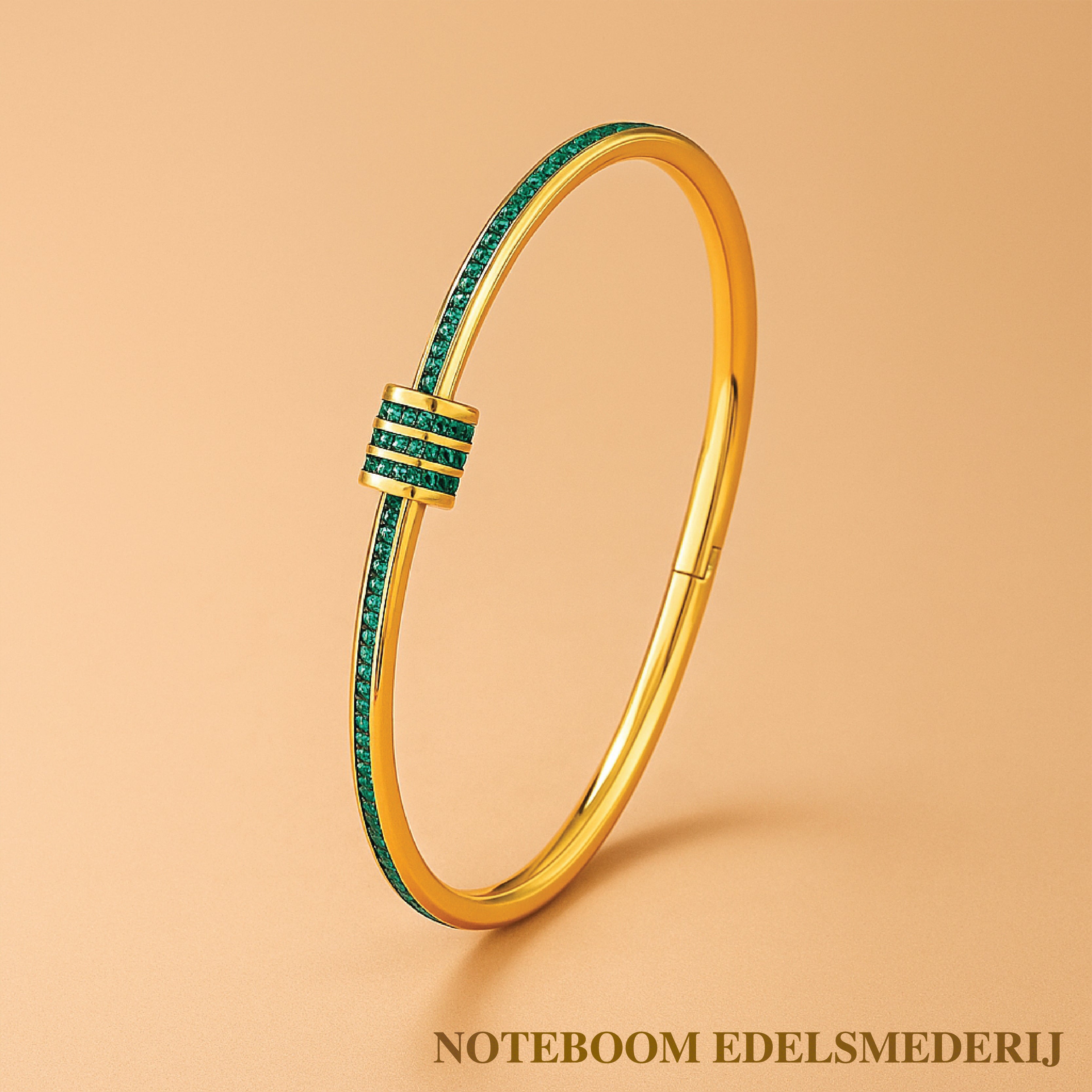 Tessandra Virelli – Groene Armband in 16k Goud