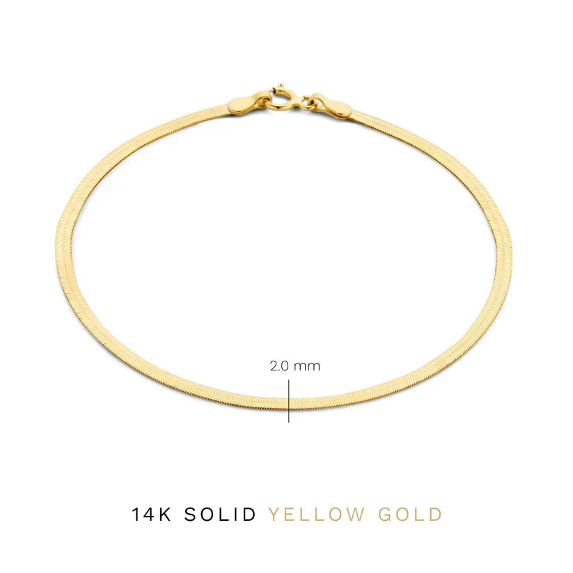 Soleil Serpent | Gesculpteerde 14k Gouden Armband