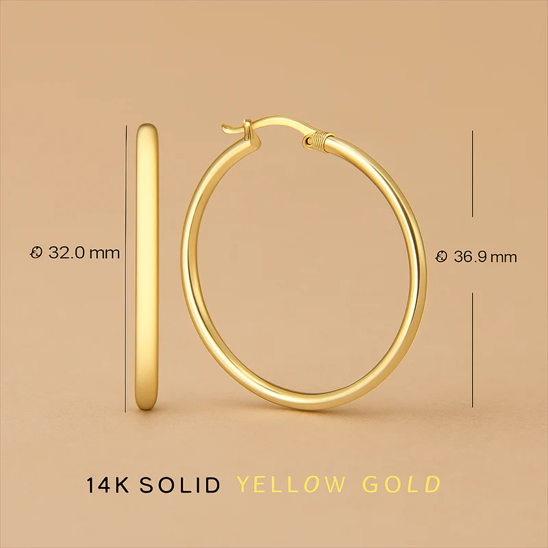 Elegante Noa Serane Oorbellen met 14K Goudkleurige Afwerking