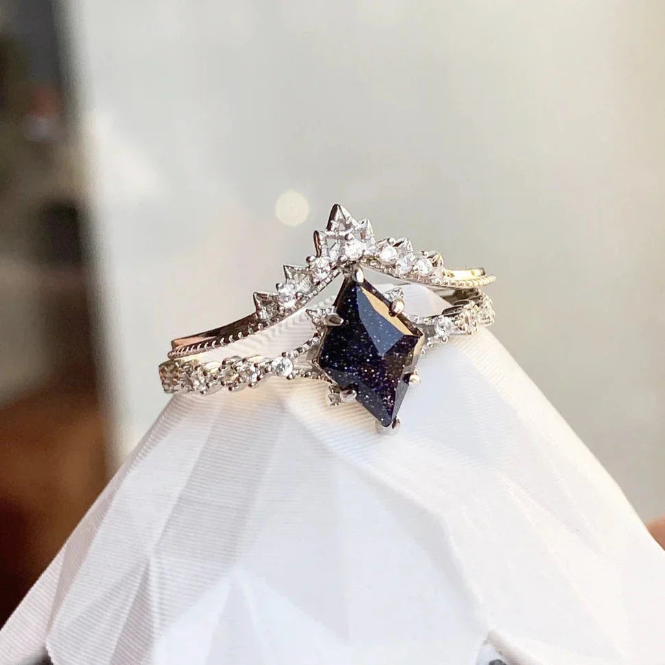 Sterrennacht-ringenset – Verstelbaar hemels ontwerp