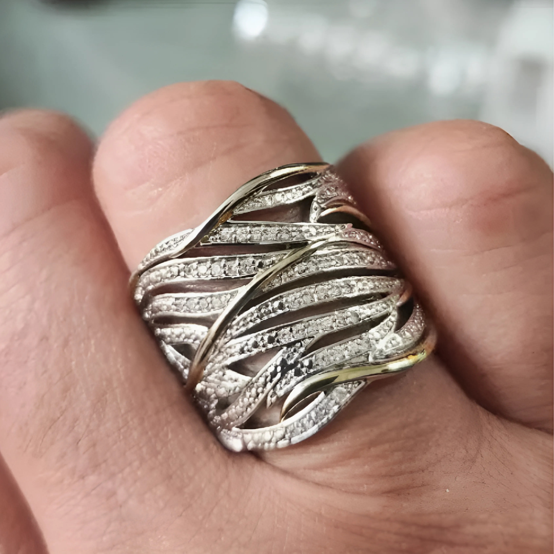 Elegante Gedraaide Meerlaagse Ring