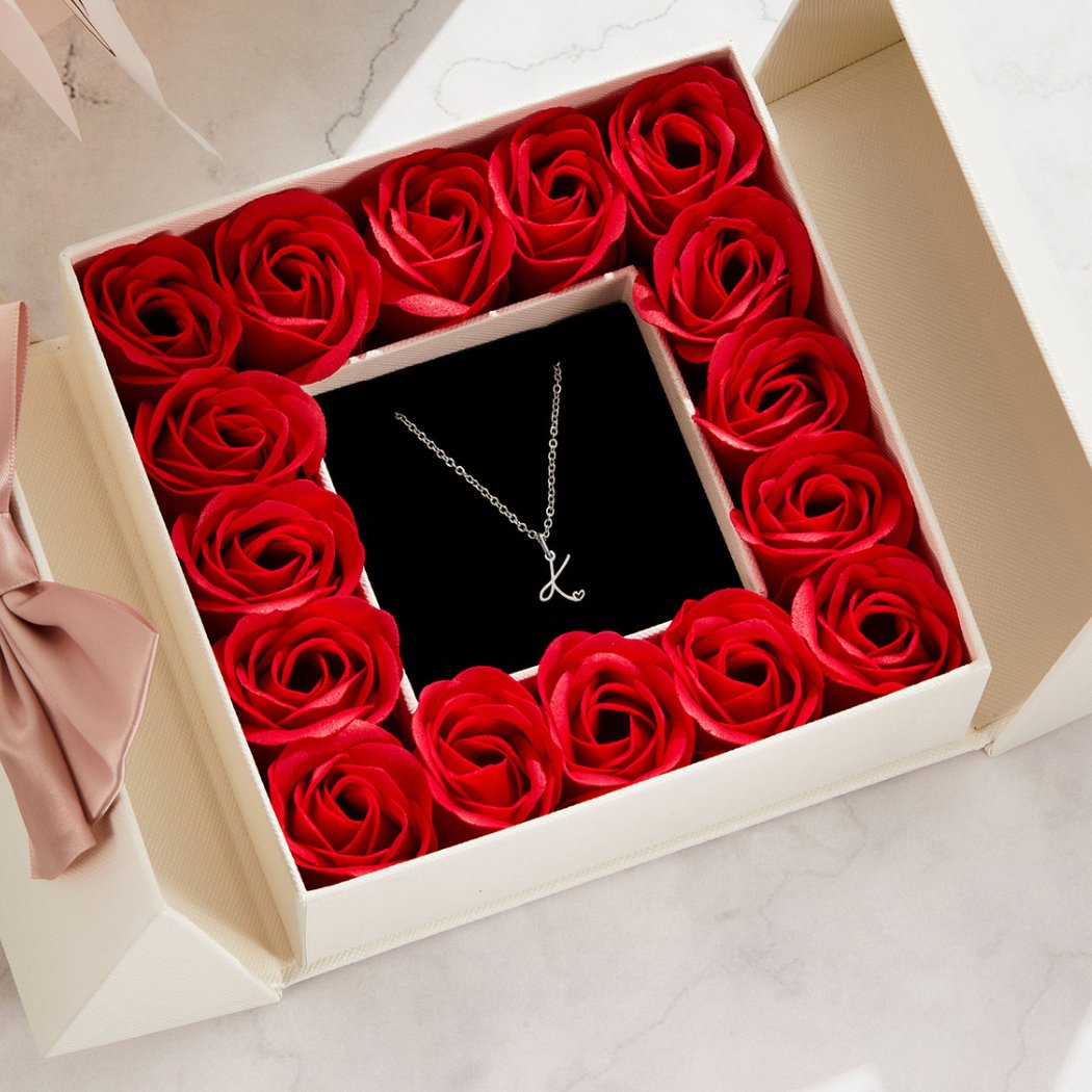 Zilveren Hartketting met Letters