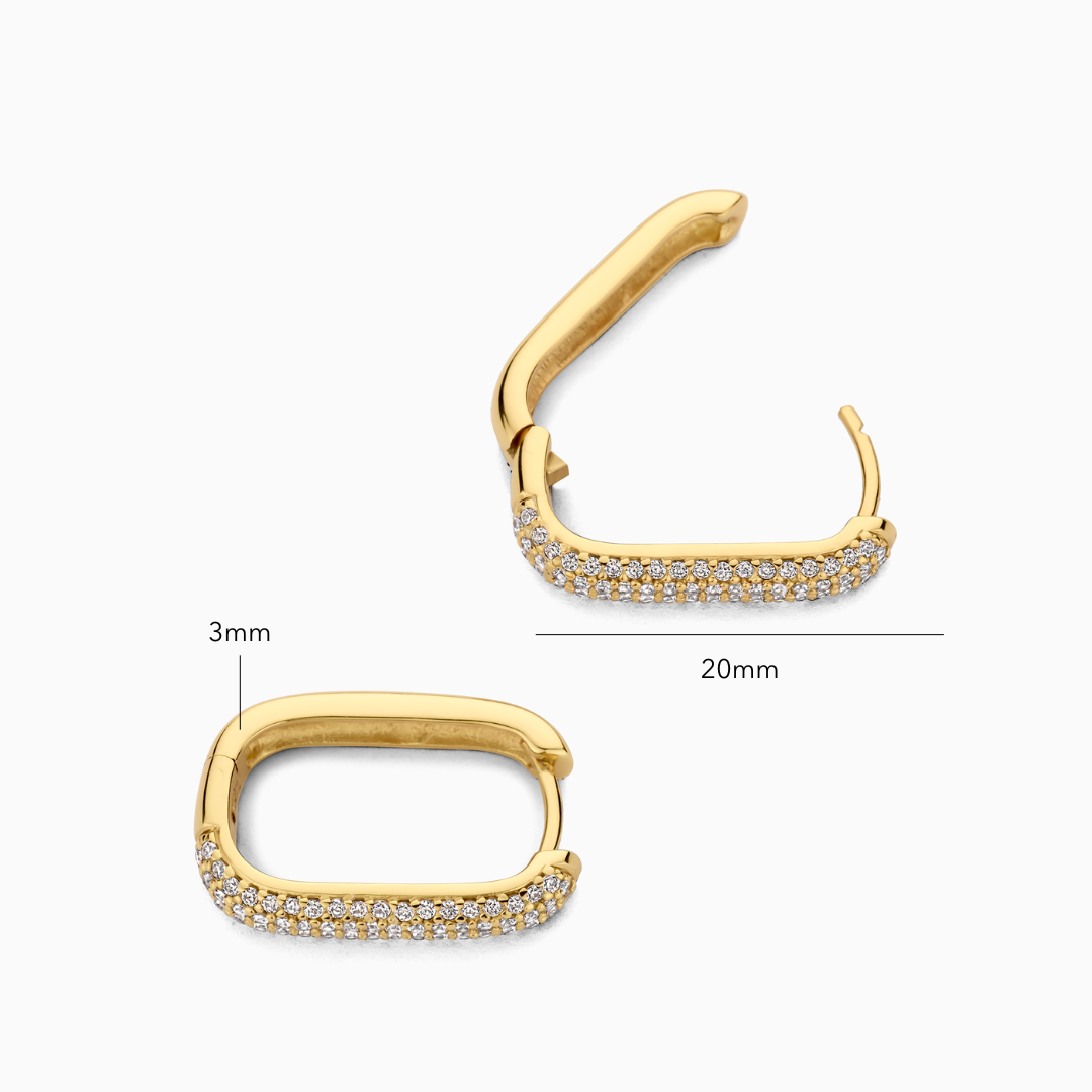 Icon Pavé Hoops | 18k Goud
