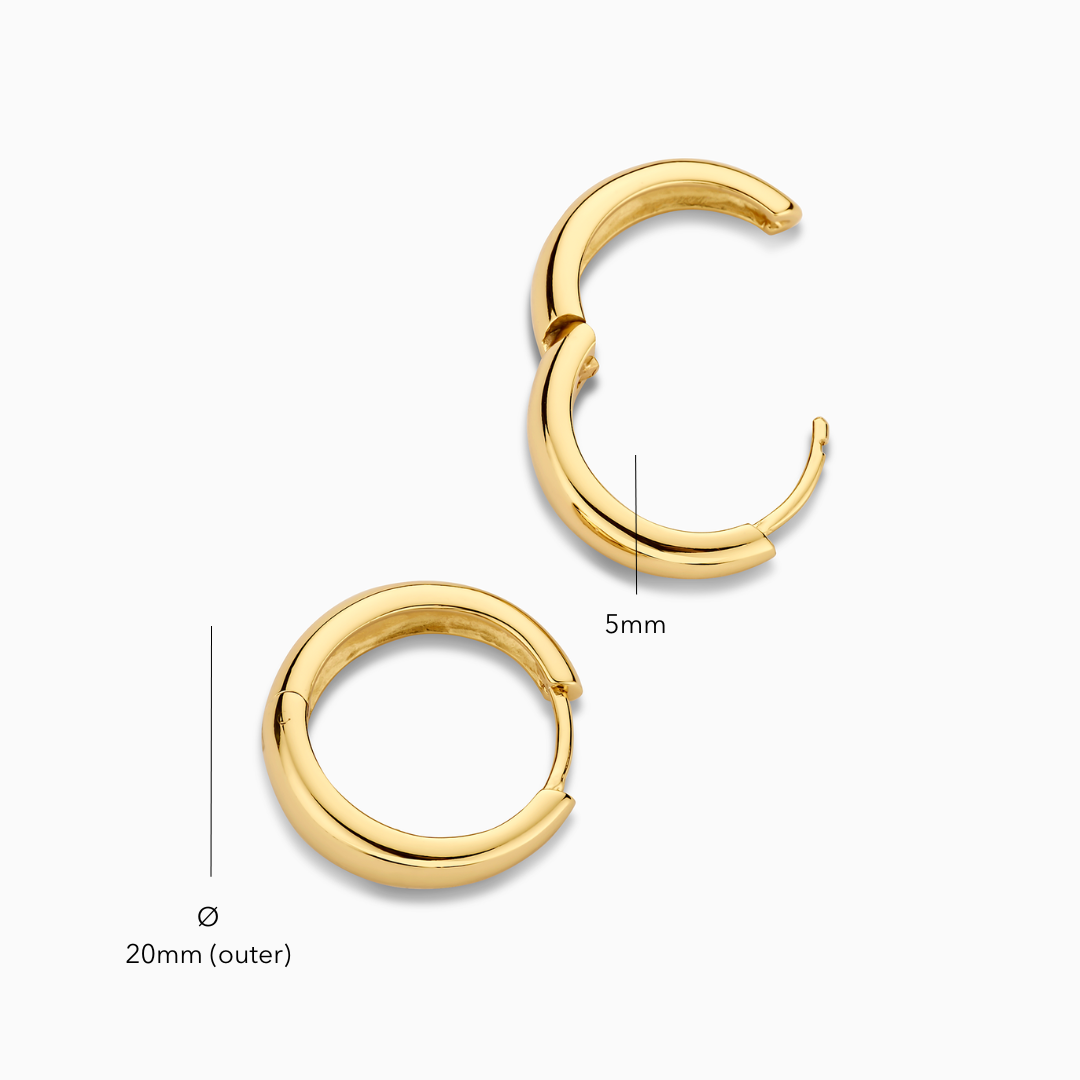 Rue Statement Hoops | 18k Goud